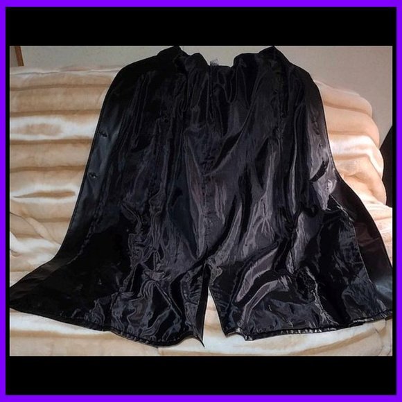 RAVE 4 REAL Long Black Goth Vegan Leather Trench Coat - Picture 6 of 6